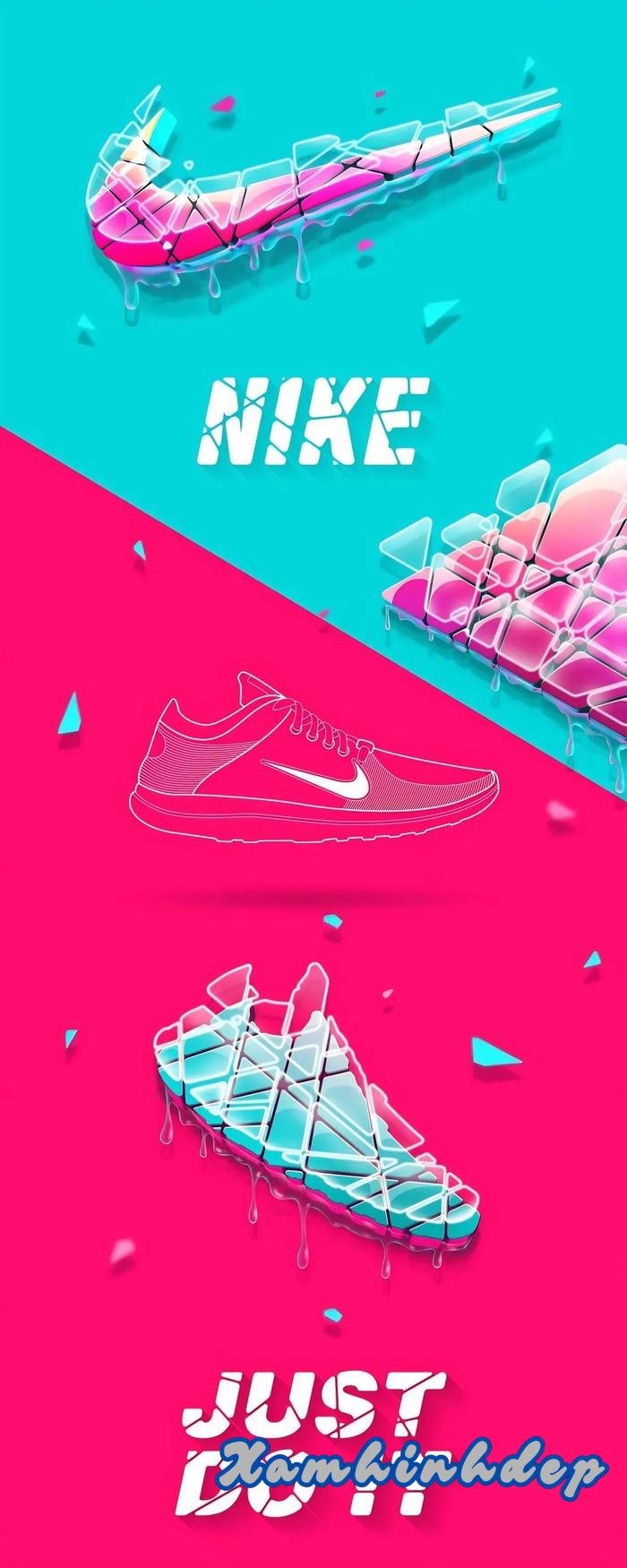 Hình nền nike đỏ xanh
