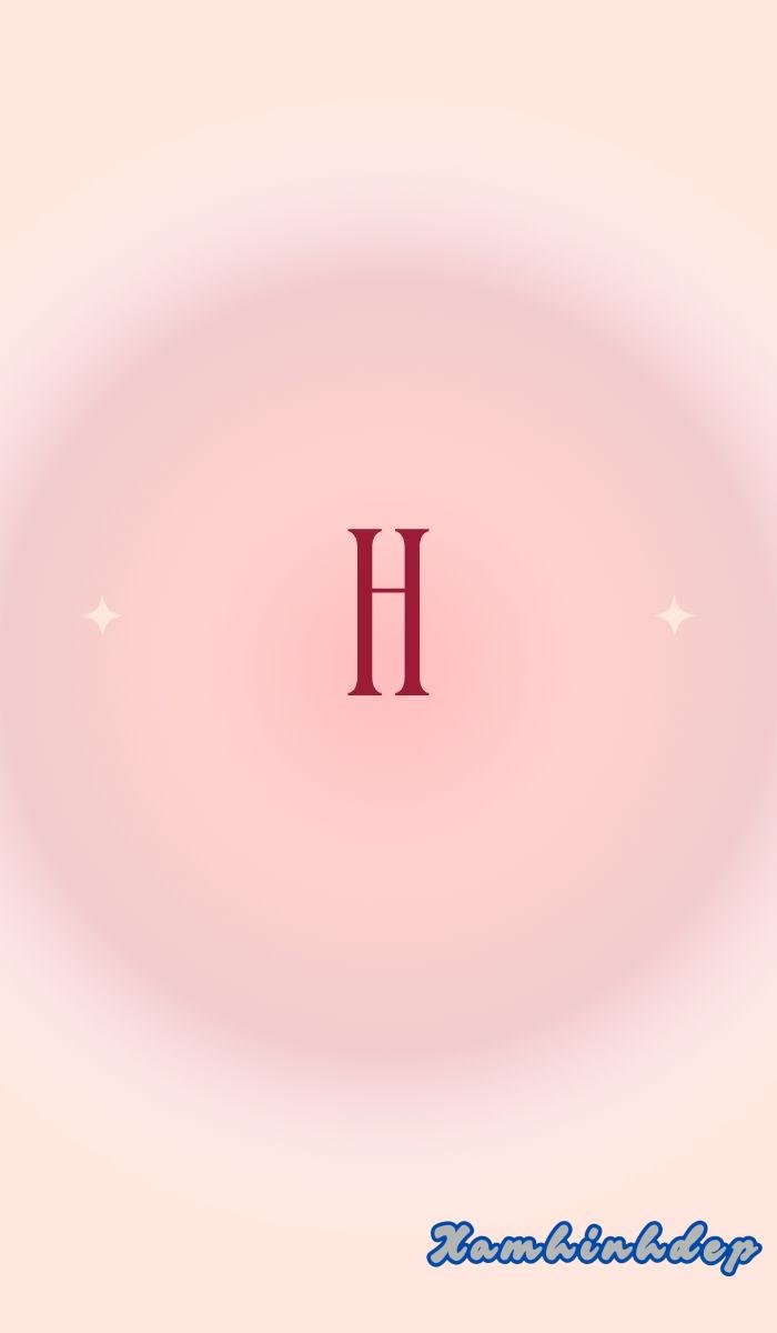 ảnh nền chữ H đẹp hồng