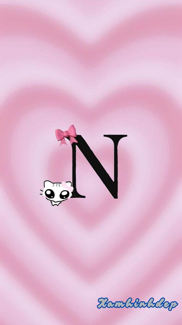 ảnh nền chữ n cute