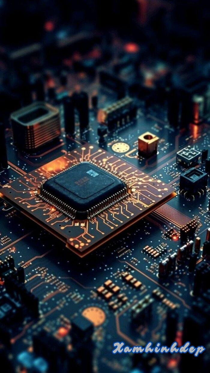 ảnh nền mạch điện tử ảo hd