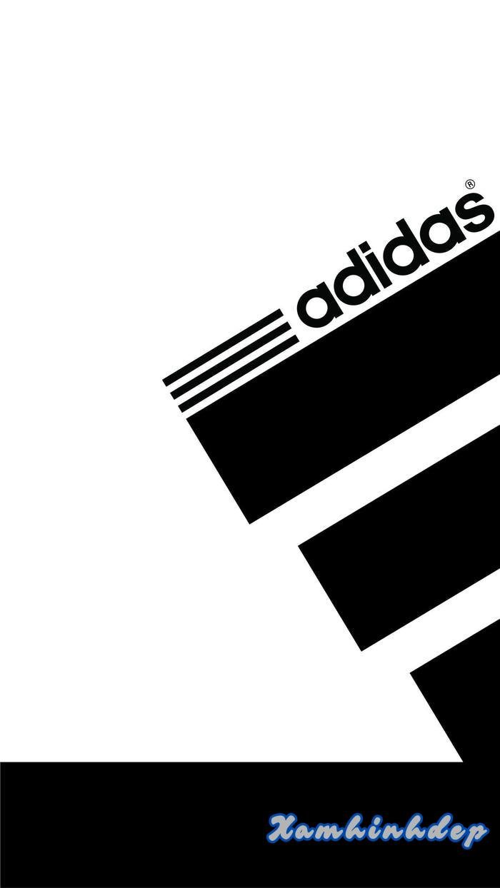 hình nền adidas đen trắng