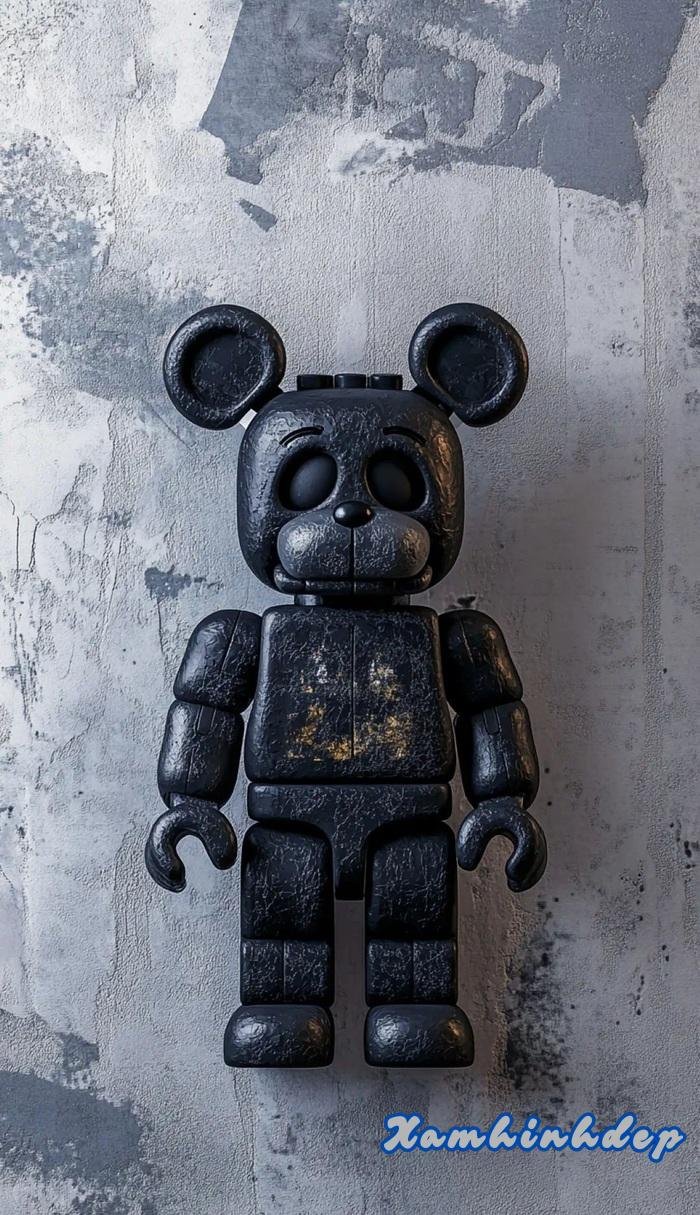 hình nền bearbrick đen