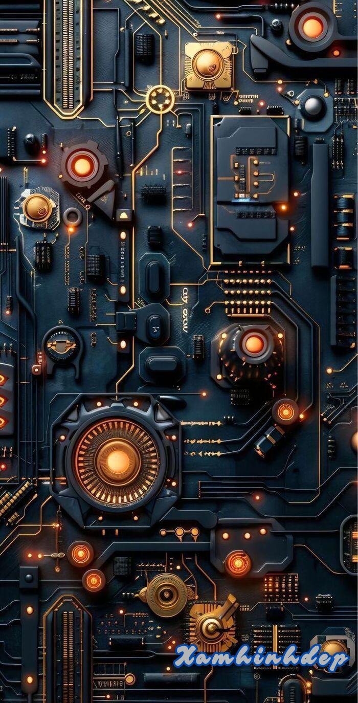 hình nền mạch điện tử lằng nhằng full hd
