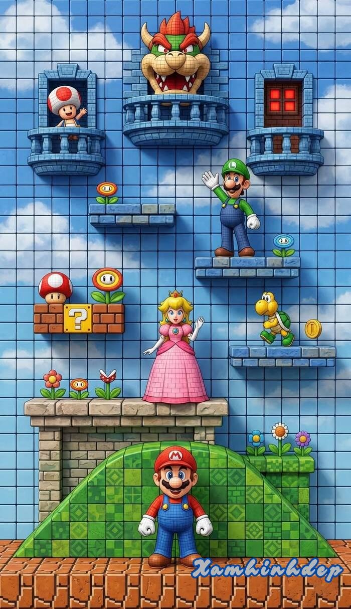 hình nền super mario cute