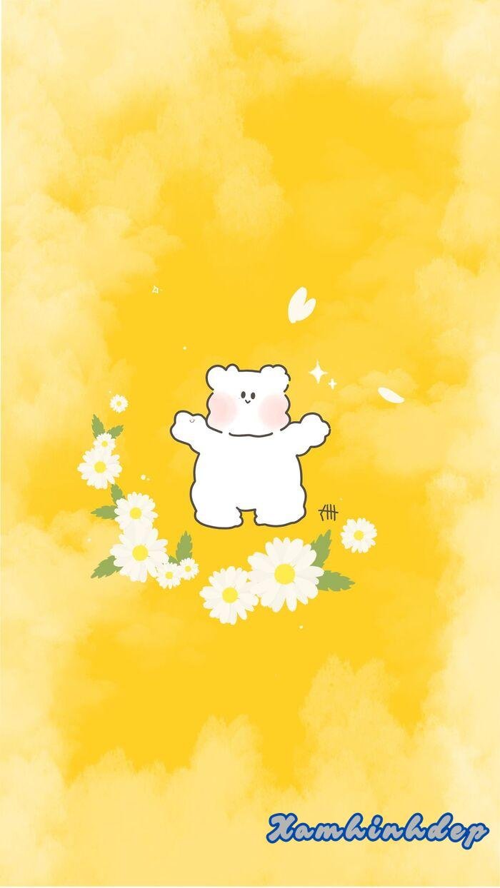 hình nền vàng đáng yêu