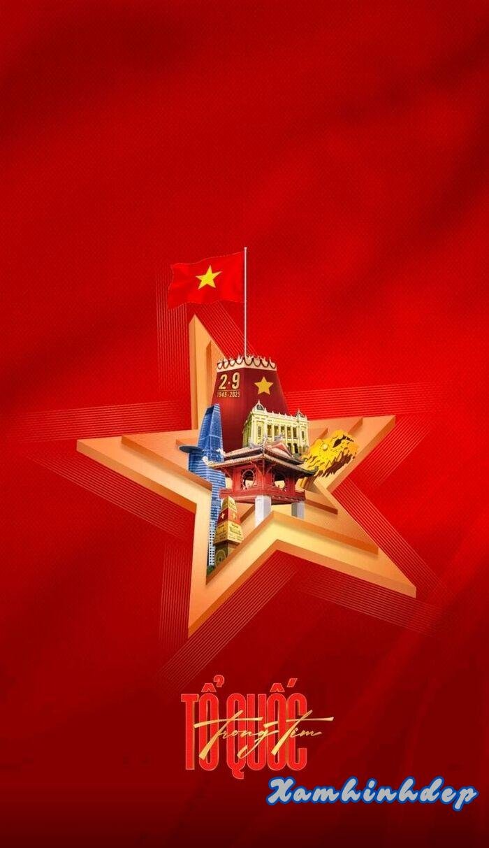 hình nền yêu nước đẹp nền đỏ
